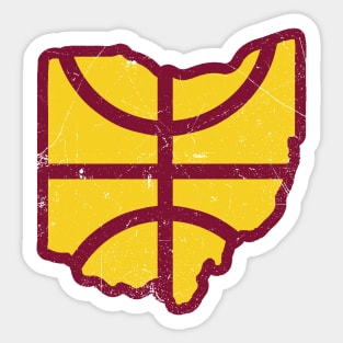 Ohio Basketball, Retro - Burgundy Sticker